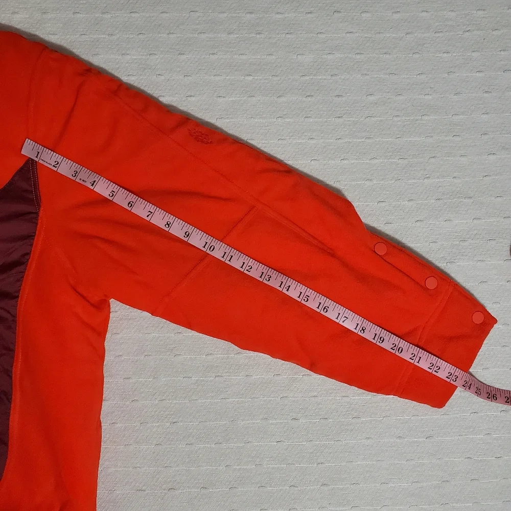 Free People FP Movement Climber Orange Fleece Oversized Jacket‎ Size L
